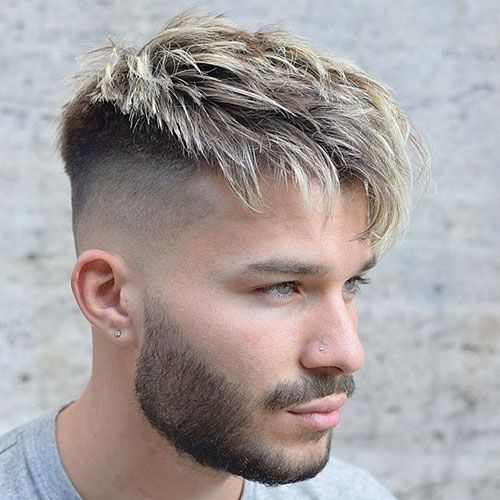 Cabelo masculino com 2024 franja